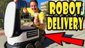 A ROBOT Delivered my Starbucks Coffee - Starship Food Delivery