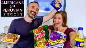 Americans Try Peruvian Snacks // Peruvian Food Taste Test