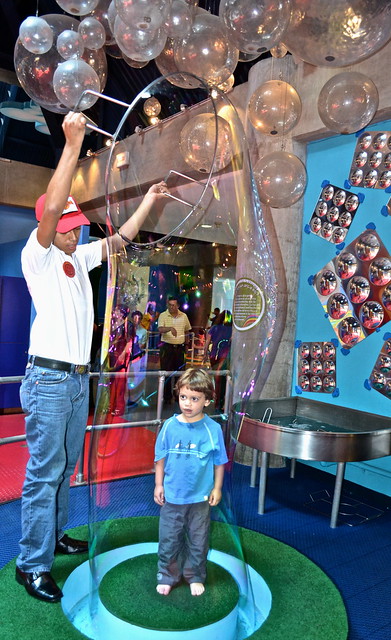 bubble fun at a museum for kids