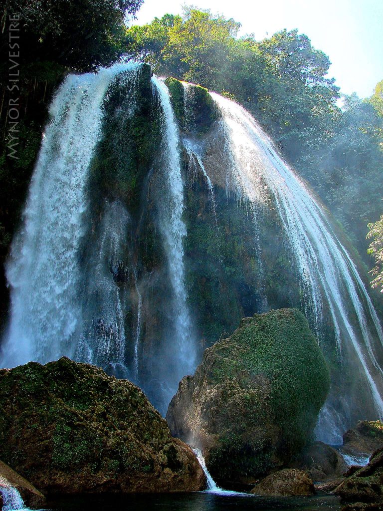 santa abelina waterfall in quiche guatemala