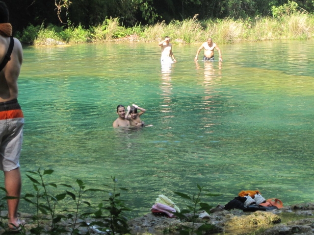 people swimming in semuc champey