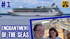 Enchantment Of The Seas Pt.1: Embarkation, Windjammer, Cabin Tour, Sailaway Party, 70s Disco Night