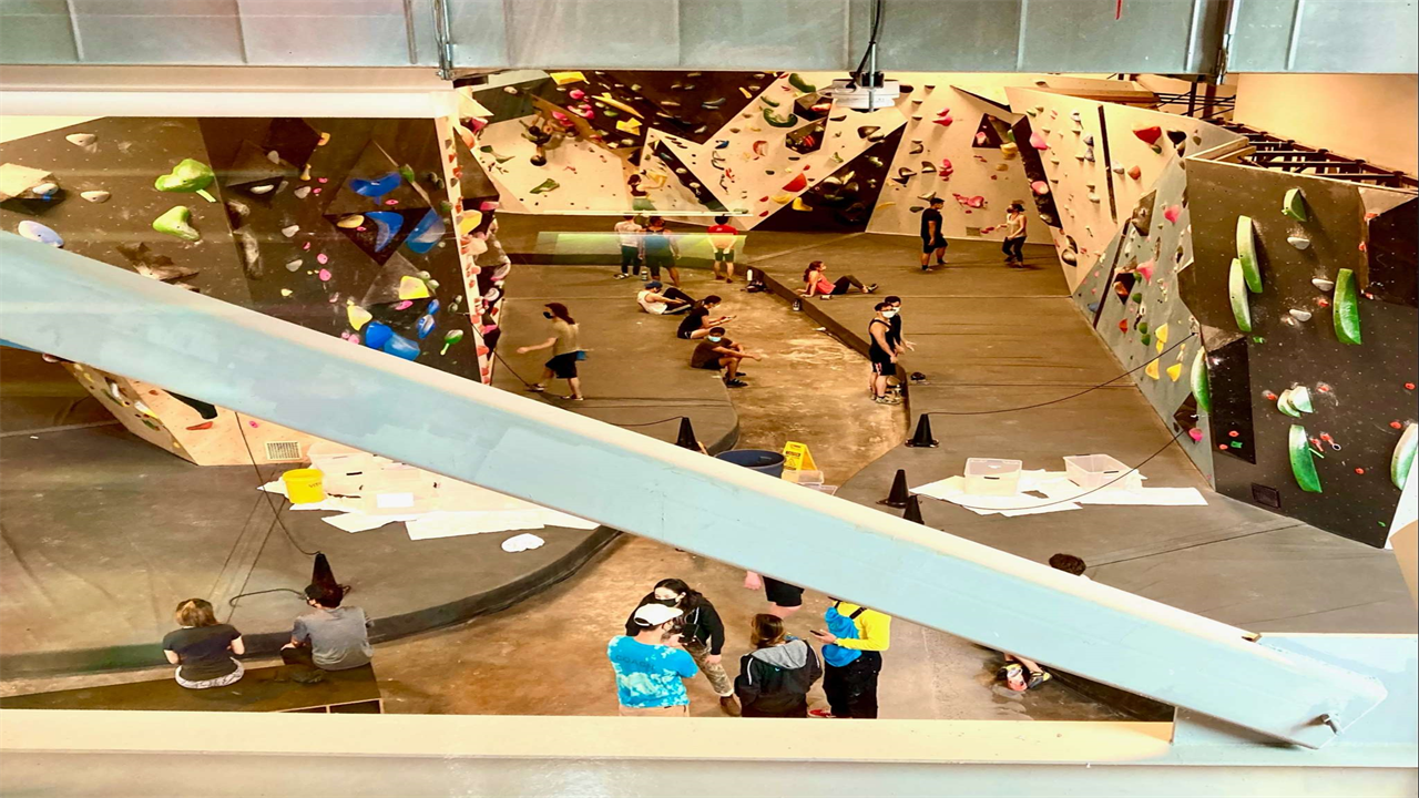 people and climbing boards at vital gym brooklyn