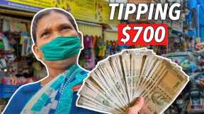 Tipping $700 to Street Vendors in Mumbai, India (UNEXPECTED REACTIONS)