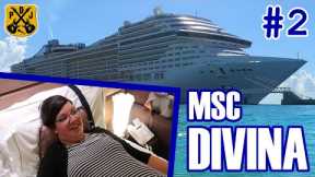 MSC Divina Pt.2: Yacht Club Upgrade, Dinner, Dancing Queen, Topsail Lounge, New Balcony Cabin Tour