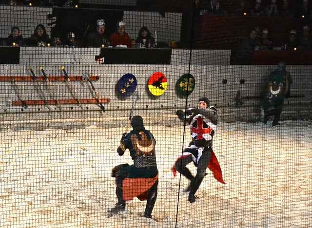 fierce sword fighting in Medieval Times Orlando Florida