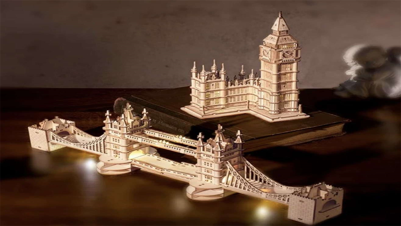 Rolife Lights Tower Bridge & Big Ben 3D Wooden Puzzles