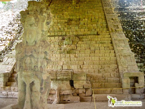 main staircase in a mayan ceremonial site, copan honduras
