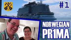 Norwegian Prima Pt.1 - Embarkation, Indulge Food Hall, OA Cabin Tour, New Dinner Menu, Syd Norman's