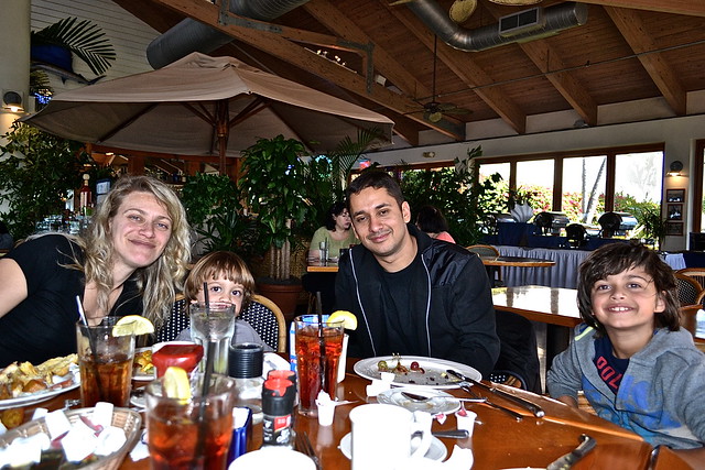 family eating at sailfish marina west palm beach fl