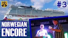 Norwegian Encore Pt.3 - Puzzle Box Game, CruiseNext Party, Observation Lunch, Q Dinner, Choir Of Man
