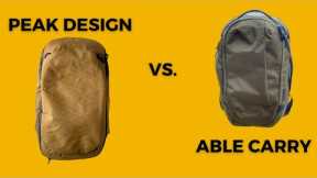 Minimal Travel Backpacks Compared! Peak Design 30L Travel Backpack vs Able Carry Max