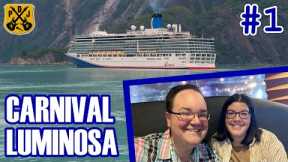 Carnival Luminosa Pt.1 - Embarkation, 4K Interior Cabin Tour, Sailaway Deck Party, Nature Watching