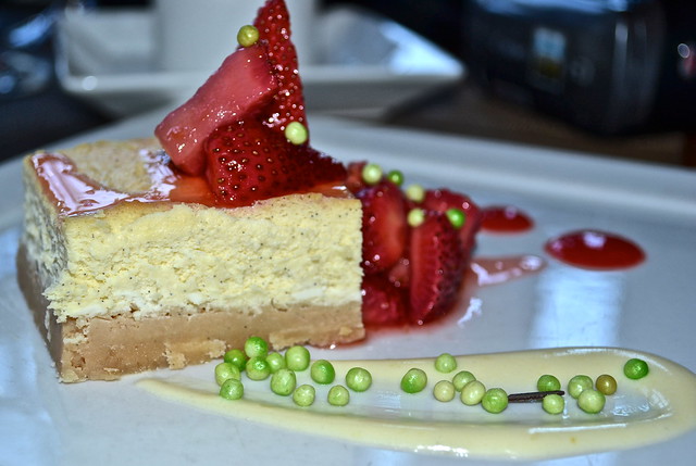 Strawberry Cheesecake Solcstice Restaurant Stowe