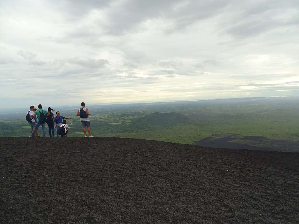 people at the top of cerro negro nicaragua