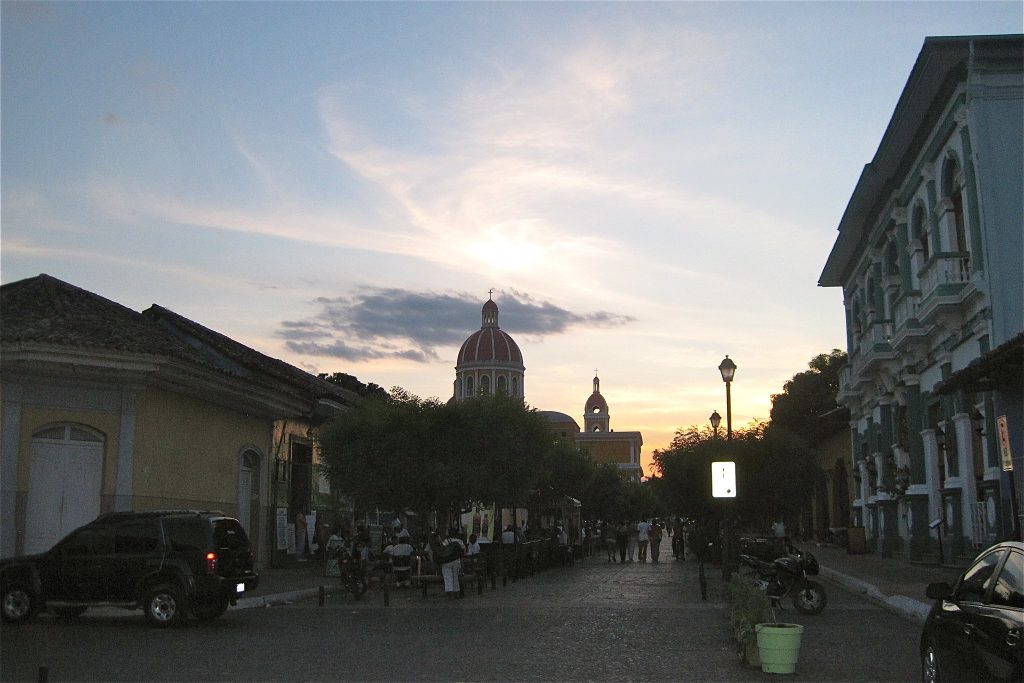 sunset in granada nicaragua