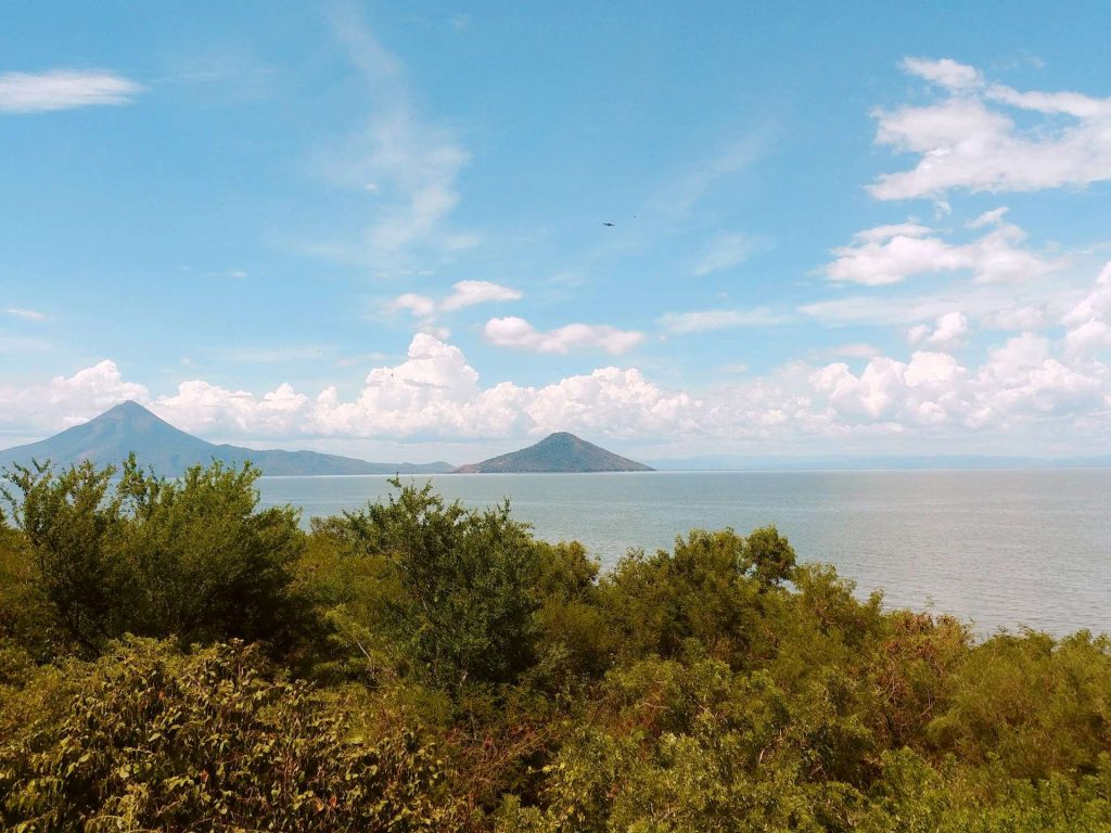 lake nicaragua view of volcano