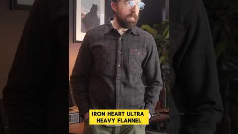Iron Heart 12oz Ultra Heavy Flannel (UHF) | Red Overdyed Black
