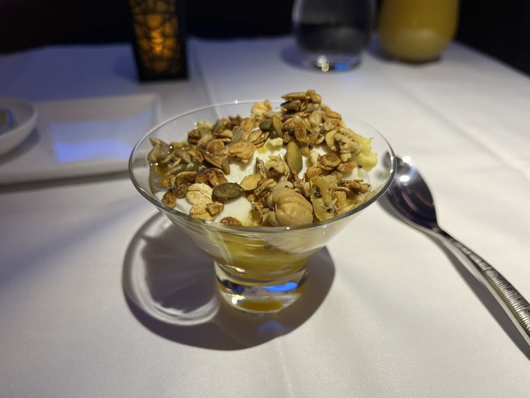 a bowl of food on a table