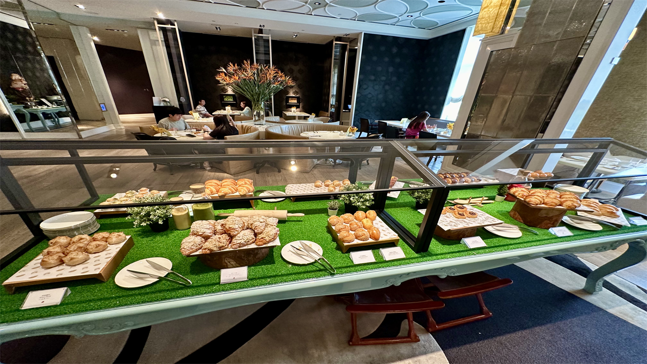 a display of food on a table