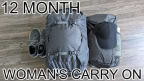 12 Month Women's Carry On | Packing List | Onebag Travel |