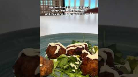 Where there are lobster rolls, there I will be. #msc  #msccruises #yachtclub #privateisland #cruise