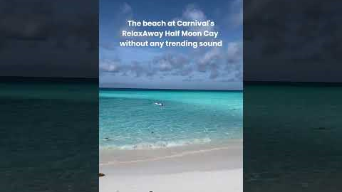 This isn't a screensaver... it's RelaxAway, Half Moon Cay. 🏝️